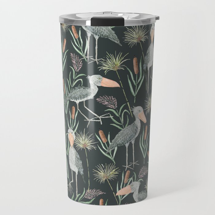 The Magnificent Shoebill Pattern Travel Mug Gallery Image 1
