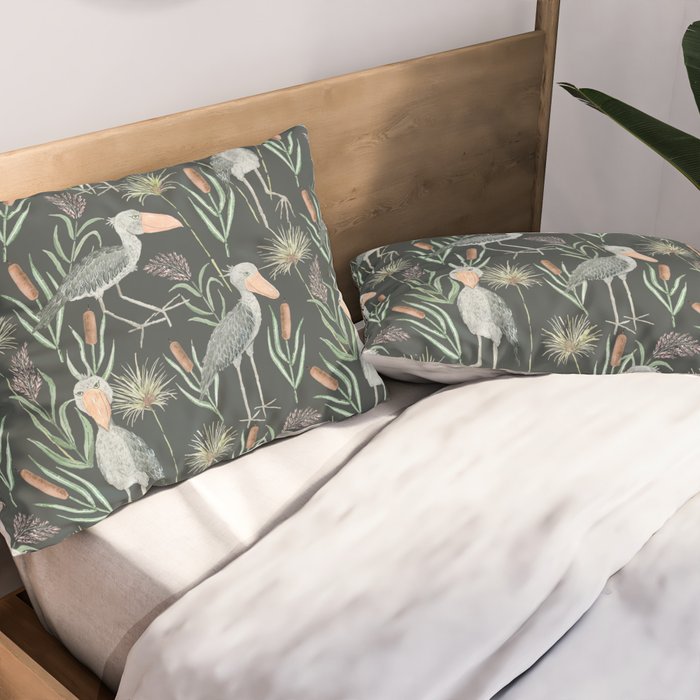 The Magnificent Shoebill Pattern Pillow Sham Gallery Image 2