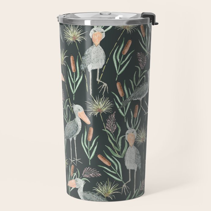 The Magnificent Shoebill Pattern Travel Mug Gallery Image 2