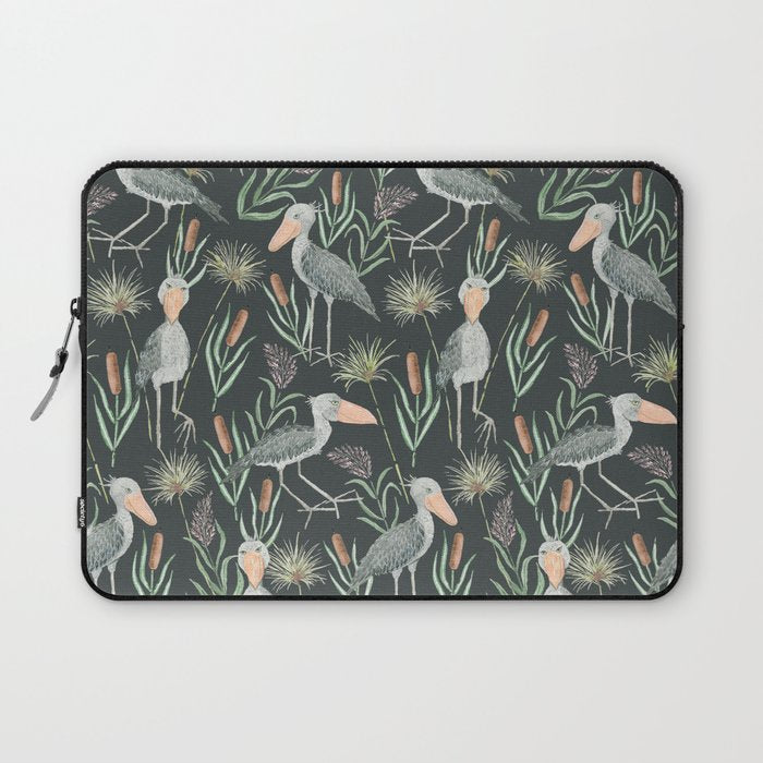 The Magnificent Shoebill Pattern Laptop Sleeve Gallery Image 1