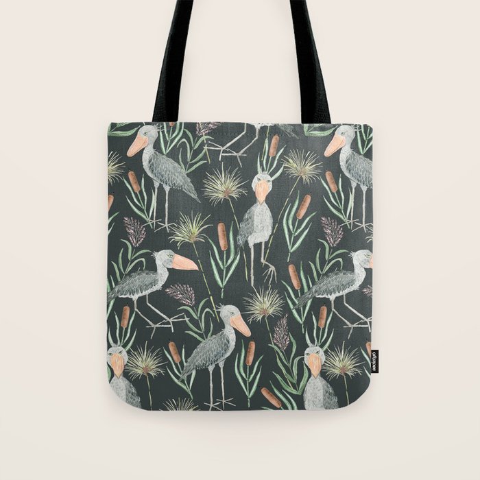 The Magnificent Shoebill Pattern Tote Bag Gallery Image 1
