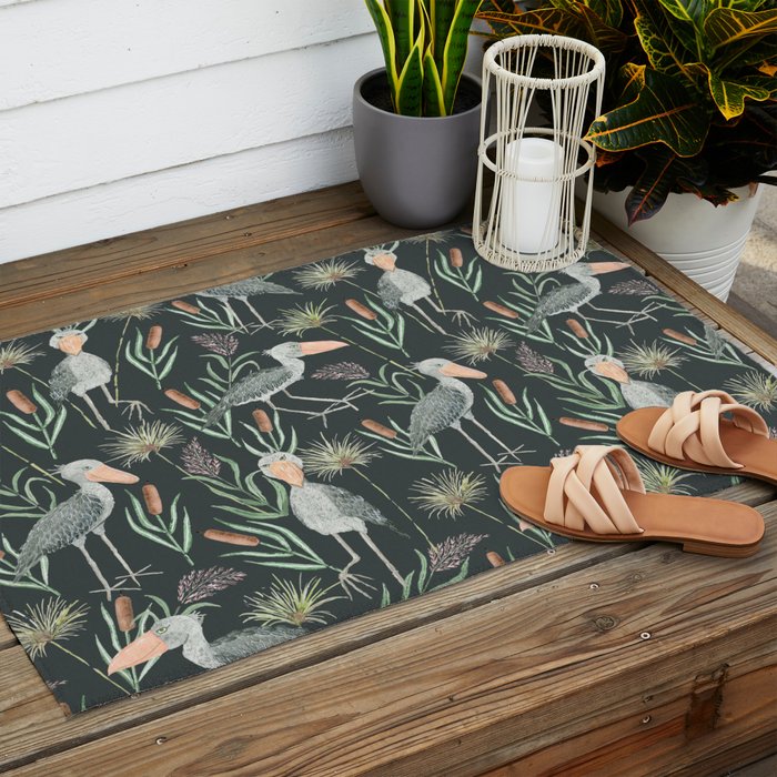 The Magnificent Shoebill Pattern Outdoor Rug Gallery Image 2