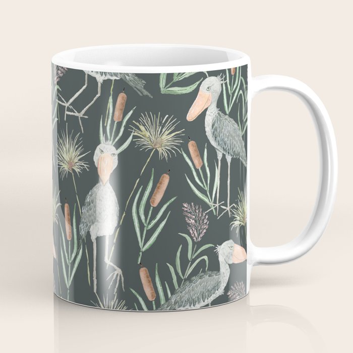 The Magnificent Shoebill Pattern Coffee Mug Gallery Image 1