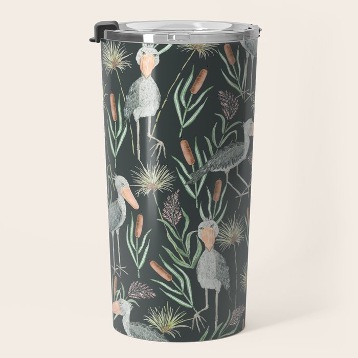 The Magnificent Shoebill Pattern Travel Mug Gallery Image 3