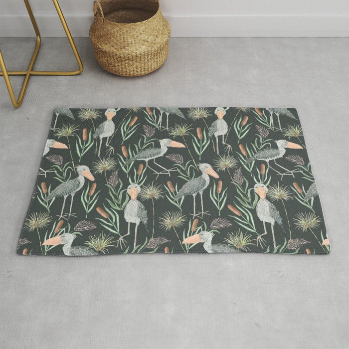 The Magnificent Shoebill Pattern Rug Gallery Image 1