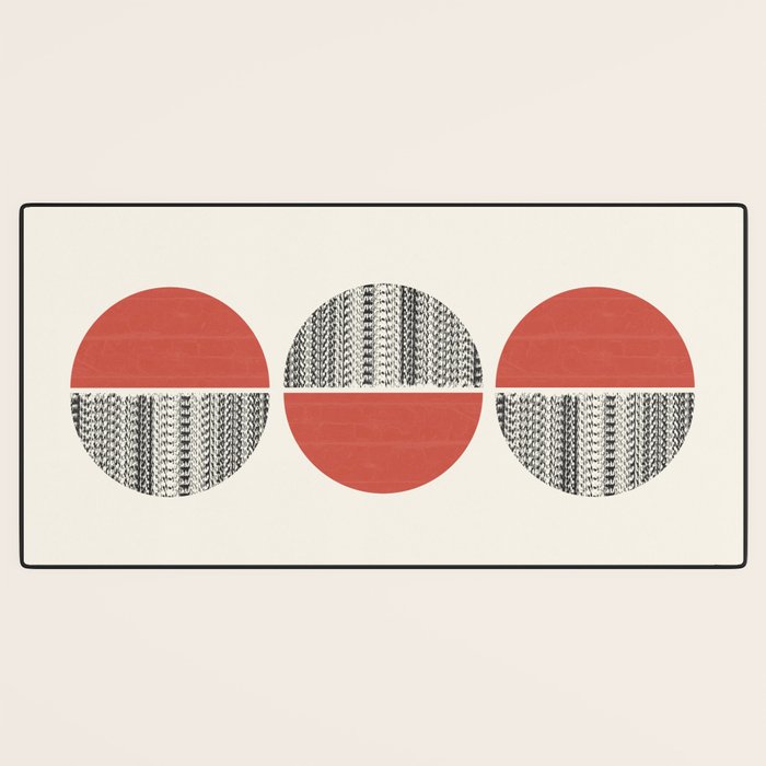 Minimalist circles Desk Mat Gallery Image 3