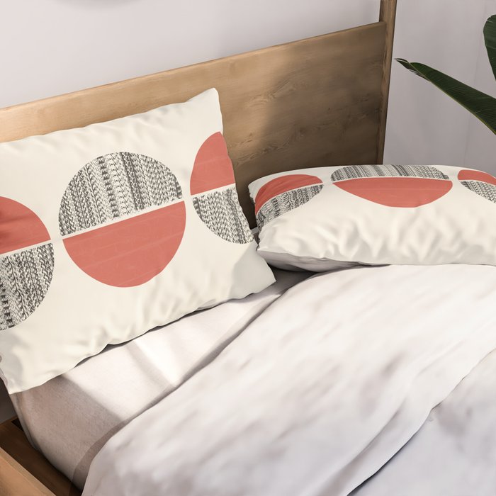 Minimalist circles Pillow Sham Gallery Image 2