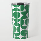 Mid Century Modern Geometric 04 Green Travel Mug Gallery Image 1