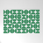 Mid Century Modern Geometric 04 Green Welcome Mat Gallery Image 1