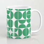 Mid Century Modern Geometric 04 Green Coffee Mug Gallery Image 1