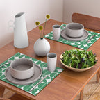 Mid Century Modern Geometric 04 Green Placemat Gallery Image 2