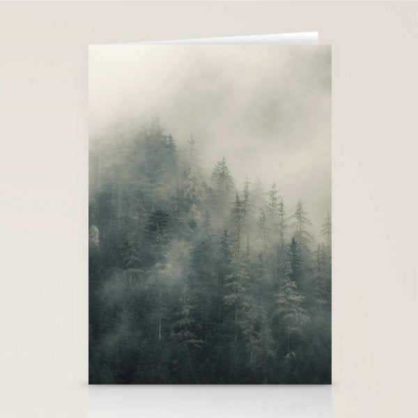 Misty Pine Forest 2 Stationery Card Gallery Image 2