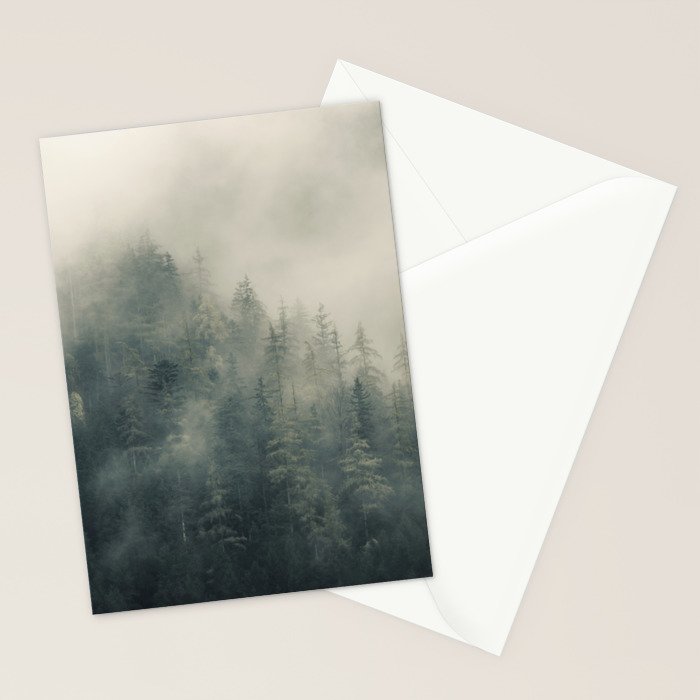 Misty Pine Forest 2 Stationery Card Gallery Image 2