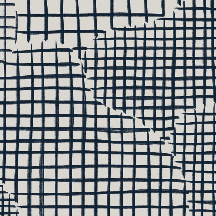 Dark Blue Grid Pattern Coffee Mug Gallery Image 2
