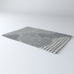 Dark Blue Grid Pattern Rug Gallery Image 3