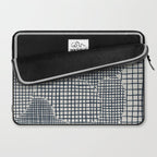 Dark Blue Grid Pattern Laptop Sleeve Gallery Image 2