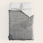 Dark Blue Grid Pattern Duvet Cover Gallery Image 6