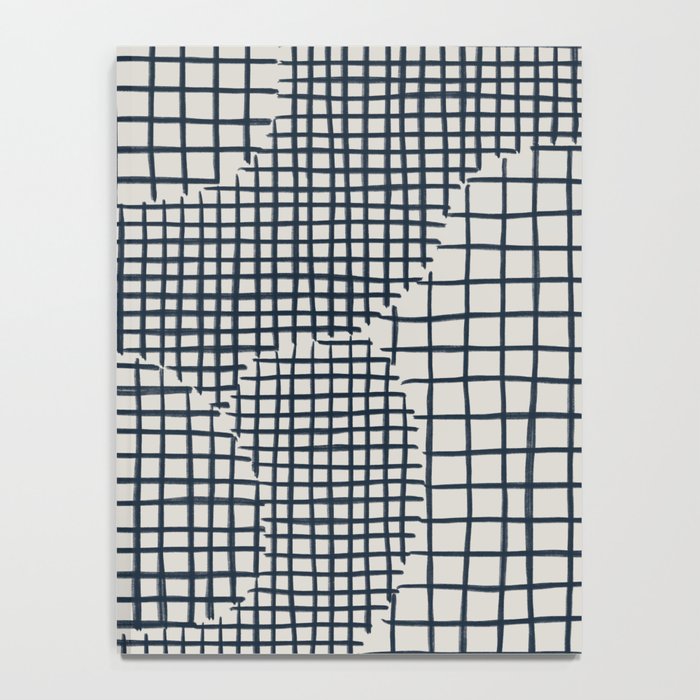 Dark Blue Grid Pattern Notebook Gallery Image 4