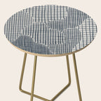 Dark Blue Grid Pattern Side Table Gallery Image 2