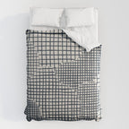 Dark Blue Grid Pattern Comforter Gallery Image 6