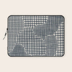 Dark Blue Grid Pattern Laptop Sleeve Gallery Image 1