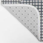 Dark Blue Grid Pattern Bath Mat Gallery Image 2