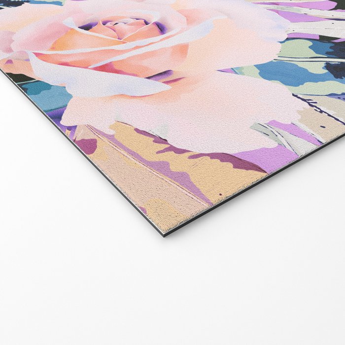 Modern Dark Vibrant Flowery D Welcome Mat Gallery Image 2