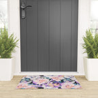 Modern Dark Vibrant Flowery D Welcome Mat Gallery Image 3