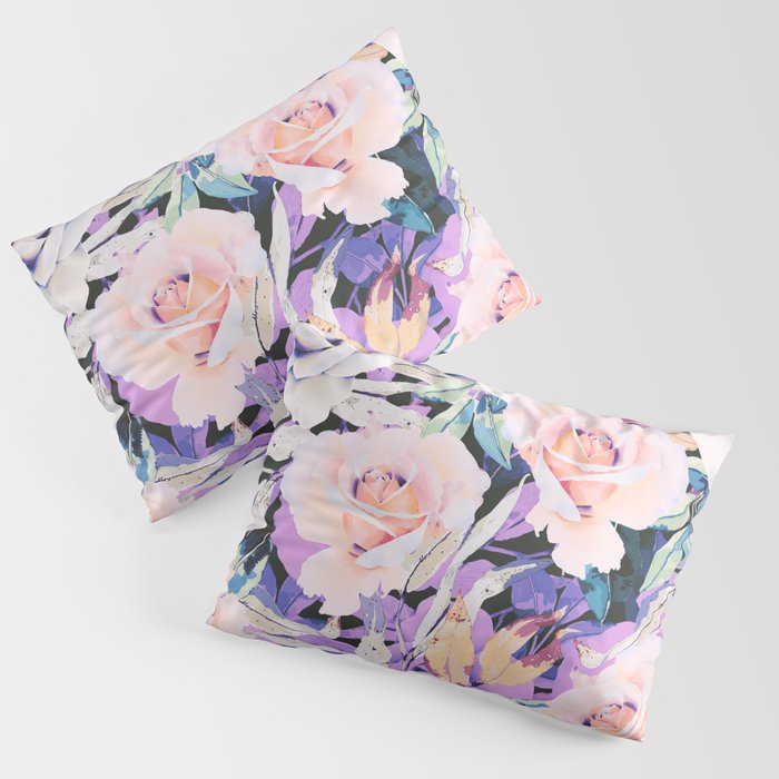 Modern Dark Vibrant Flowery D Pillow Sham Gallery Image 3