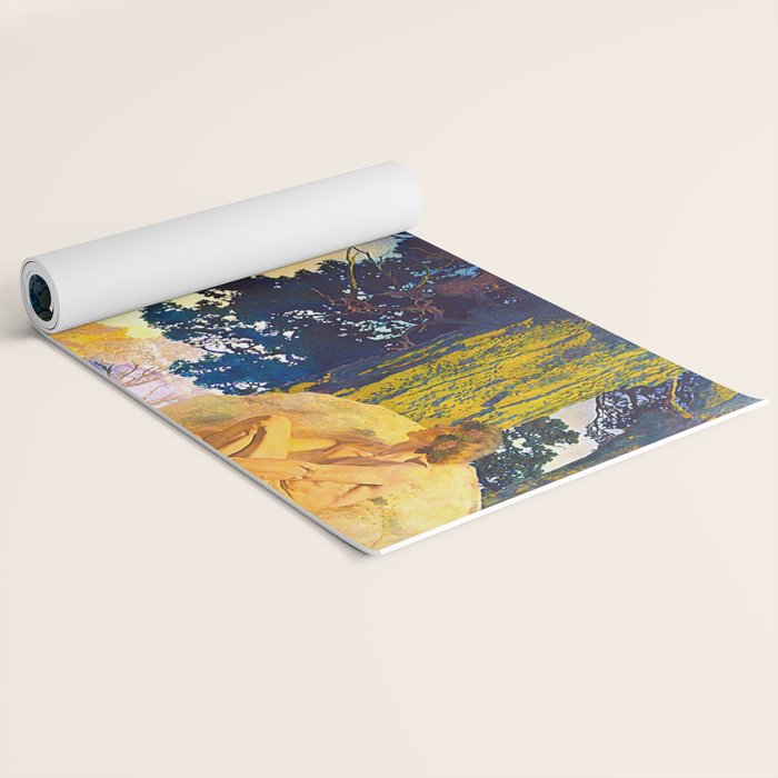 Maxfield Parrish Dream Castle Yoga Mat Gallery Image 2
