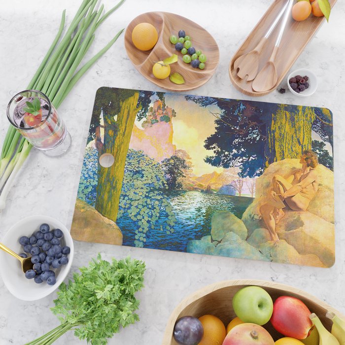Maxfield Parrish Dream Castle Cutting Board Gallery Image 2