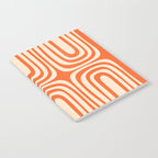 Midcentury Modern Confaab Abstract Pattern Orange Cream Notebook Gallery Image 2