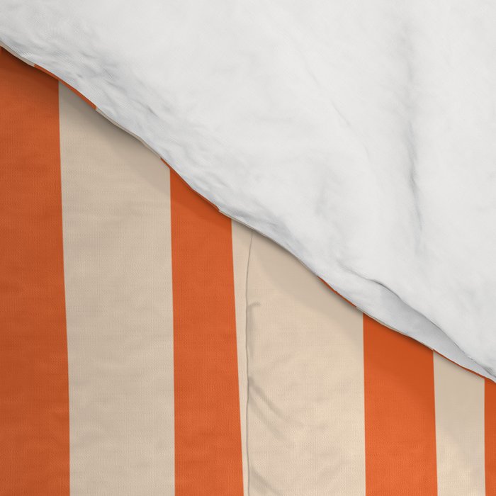 Midcentury Modern Confaab Abstract Pattern Orange Cream Comforter Gallery Image 4