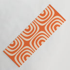 Midcentury Modern Confaab Abstract Pattern Orange Cream Yoga Mat Gallery Image 1