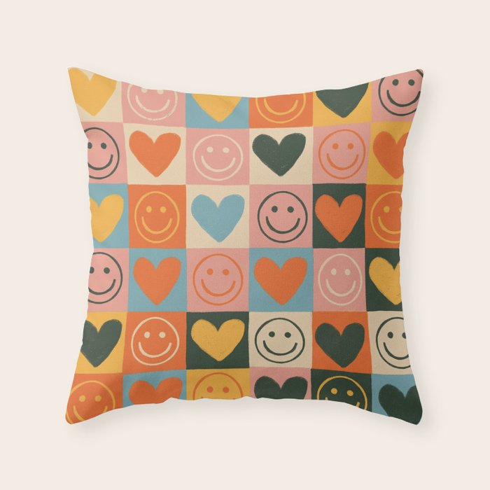 Happy love Throw Pillow Gallery Image 1