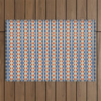 Dots and Lines - Blue and Red Outdoor Rug Gallery Image 1