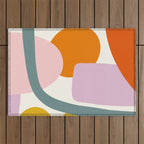 Rainbow Collage  Outdoor Rug Gallery Image 1