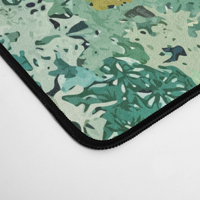 Tropical Vacay | Rainforest Jungle Botanical Lush Nature | Summer Lake People Swim | Boho Painting Desk Mat Gallery Image 4