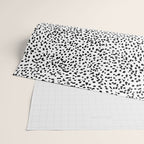 Nadia - Black and White, Animal Print, Dalmatian Spot, Spots, Dots, BW Wrapping Paper Gallery Image 2