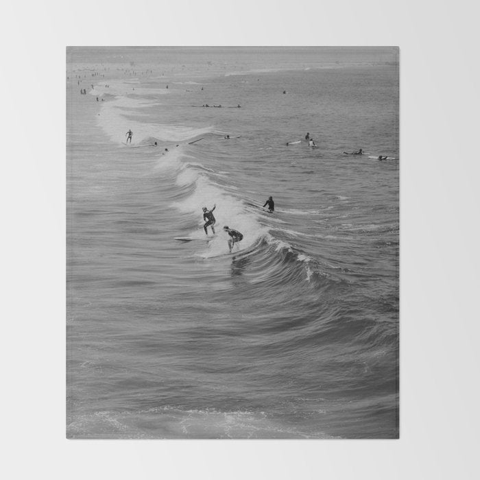 Surf Beach Photo Throw Blanket Gallery Image 2