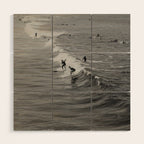 Surf Beach Photo Wood Wall Art Gallery Image 1