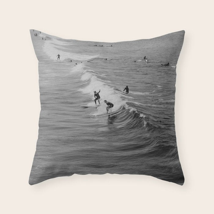 Surf Beach Photo Throw Pillow Gallery Image 6