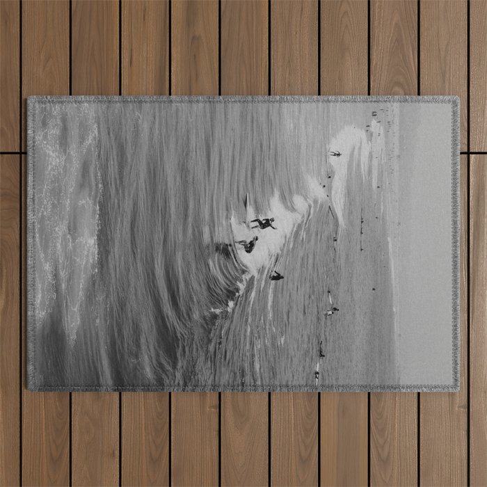 Surf Beach Photo Outdoor Rug Gallery Image 1