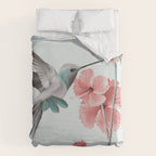 Hummingbird with Hibiscus Duvet Cover Gallery Image 6
