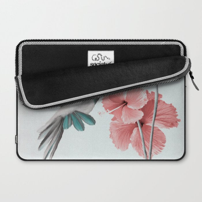 Hummingbird with Hibiscus Laptop Sleeve Gallery Image 2