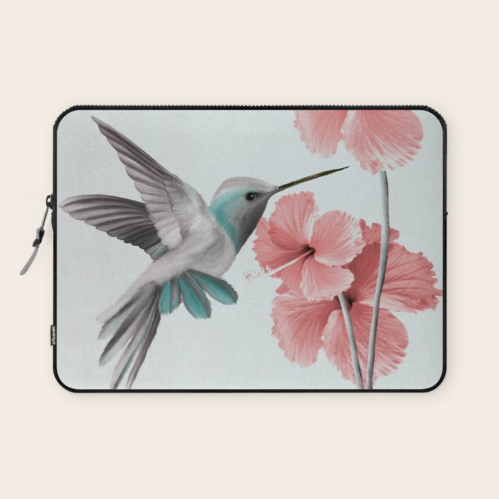 Hummingbird with Hibiscus Laptop Sleeve Gallery Image 1