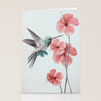 Hummingbird with Hibiscus Stationery Card Gallery Image 2