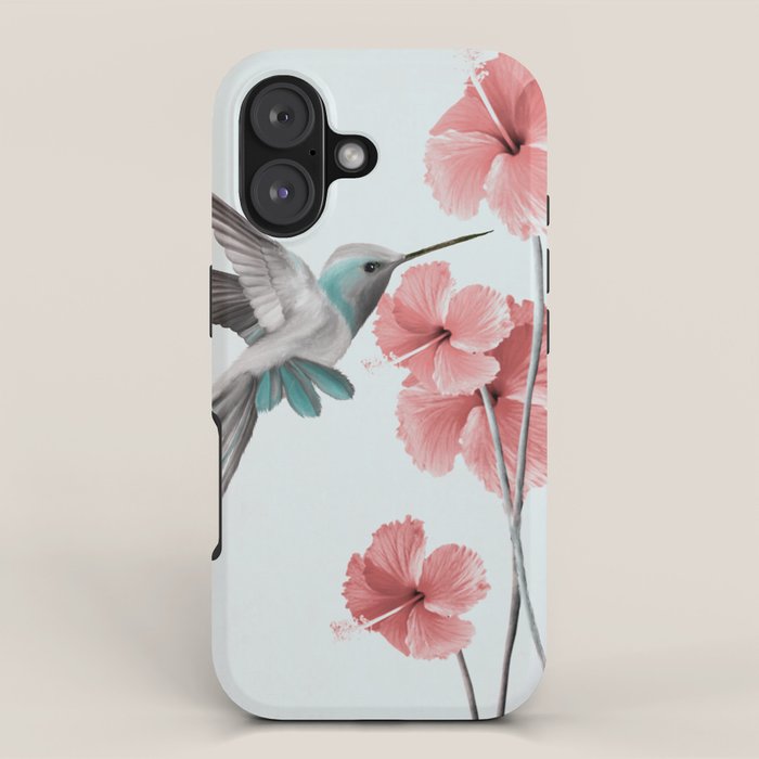 Hummingbird with Hibiscus iPhone Case Gallery Image 1