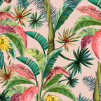 Palm Life, tropical palm leaves, banana palm, Hollywood Regency, green, pinks Coffee Mug Gallery Image 2