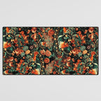 Birds and Snake Floral Pattern Desk Mat Gallery Image 3